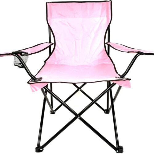 Folding Portable Outdoor Camping Chair[Large] (Pink)