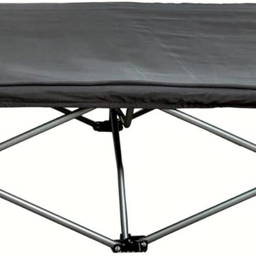Extra Long Portable Bed, Includes Fitted Sheet, Gray 54x28x12 Inch (Pack of 1)