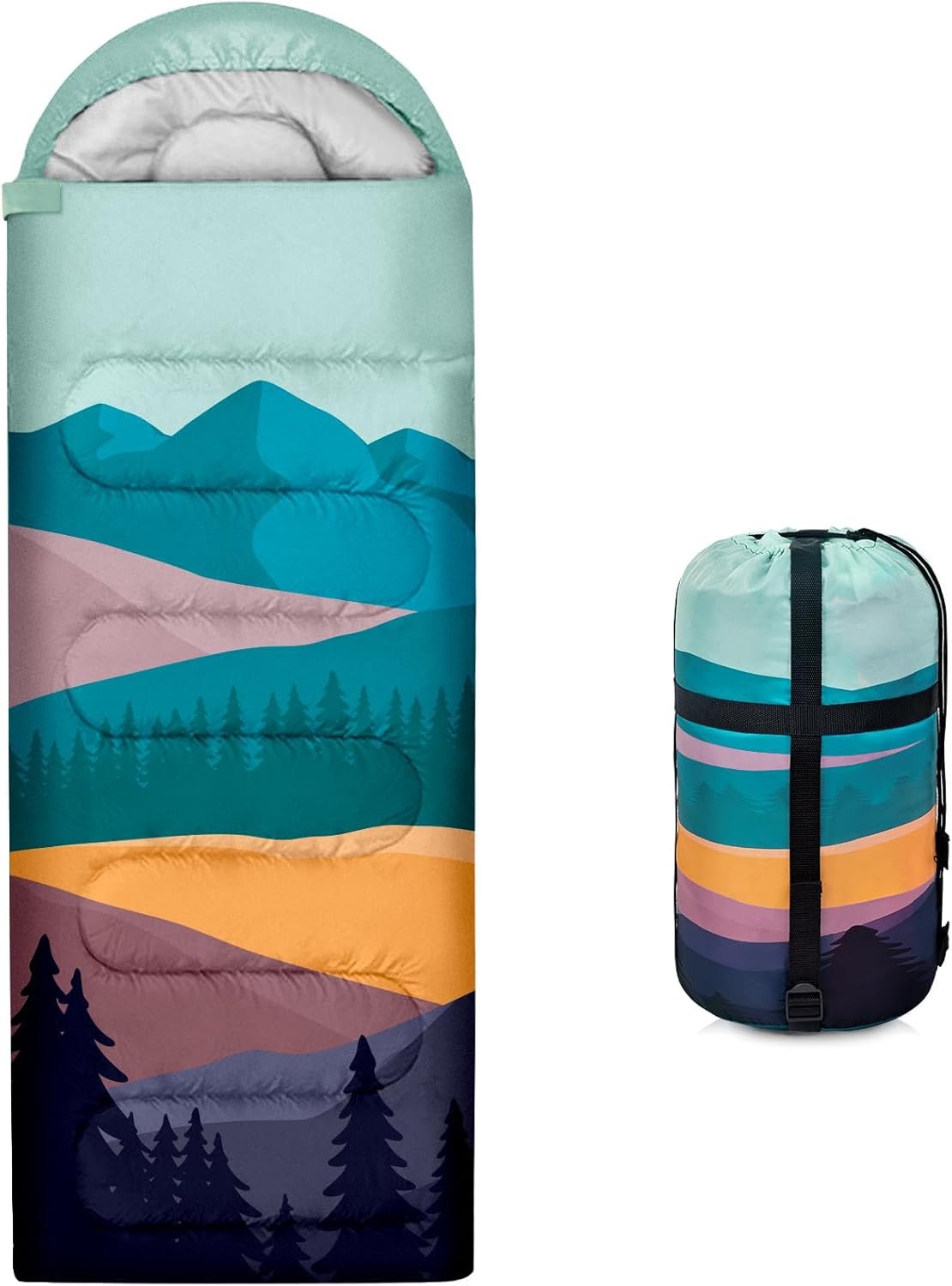 Sleeping Bags for Adults Kids,3 Seasons Cold Warm Weather Waterproof Lightweight Camping Sleeping Bags for Men and Women,Camping Outdoor Travel