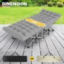 Folding Camping Cot for Adults with Mattress,Max Load 800lbs Cots for Sleeping Camp Cots for Adults Kids Teenage Portable Travel Camp Cot Bed Mattress for Home Office Beach Garden Tent